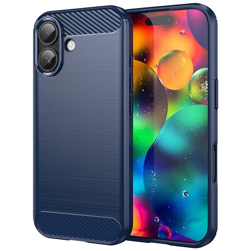 Funda para Apple iPhone 17, Techsuit, Carbono, Azul
