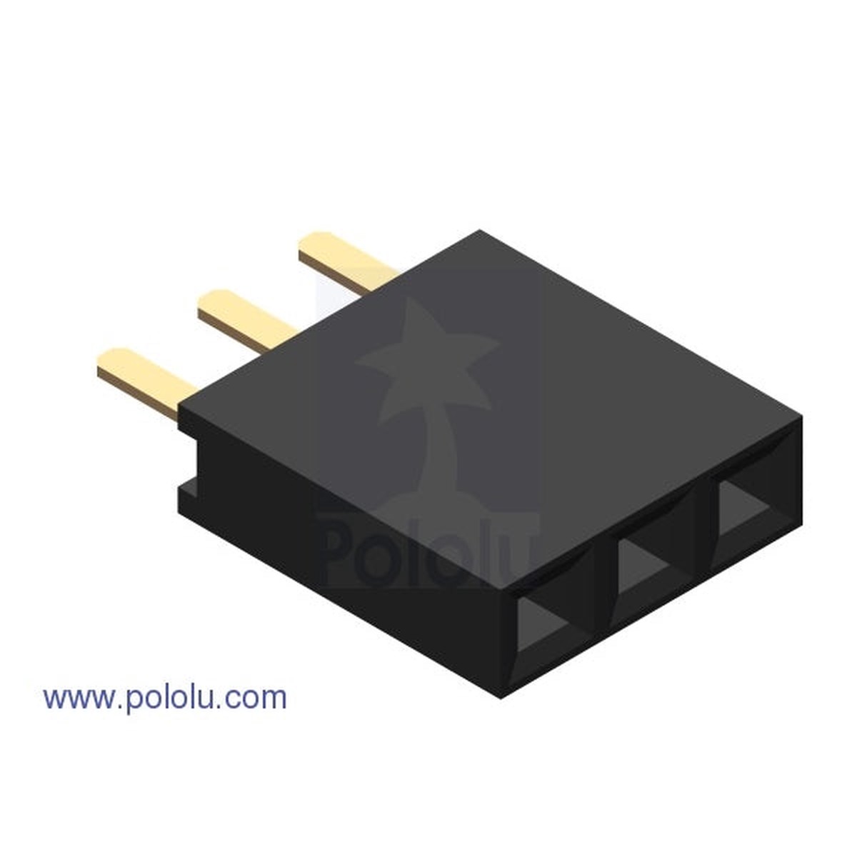 0.100" (2.54 mm) Female Header: 1x3-Pin, Straight (x10)