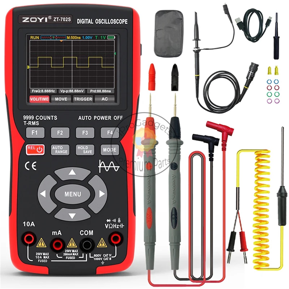 Zoyi ZT-702S 2 in 1 Handheld Digital Automotive Oscilloscope Multimeter