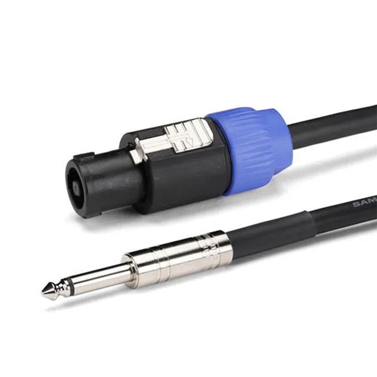 [CLEARANCE] Samson TOURtek TST 9 Meters Speakon to 6.35mm AUX Mono Speaker Audio Cable with PVC Jacket, Nickel Plated Neutirk Connectors, and Copper Mesh Shielding | ESATST30