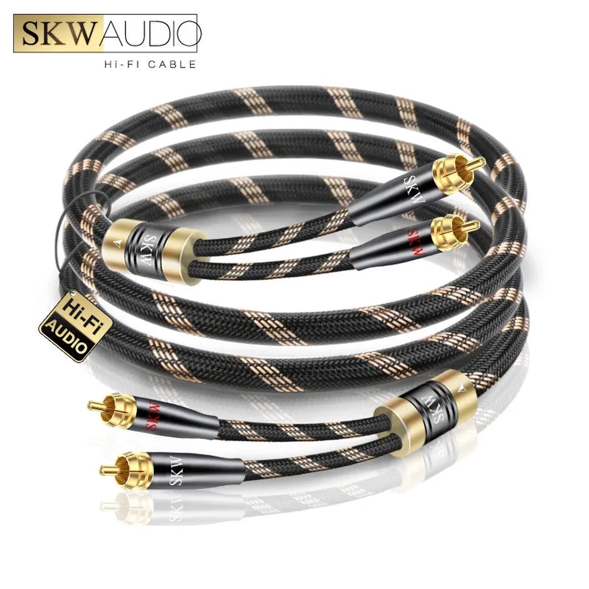SKW BG04A 2RCA To 2RCA High-purity Copper Audio Cable