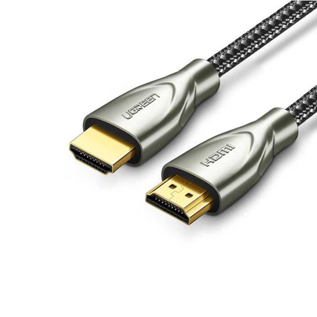 [CLEARANCE] UGREEN 2m 4K Ultra-HD HDMI 2.0 Male to Male Video Connector Cable with Carbon Fiber Cable Jacket for MacBook, PC, Desktop Computer, DVD Player, PS5/PS4/PS3, Xbox One/360, to TV
