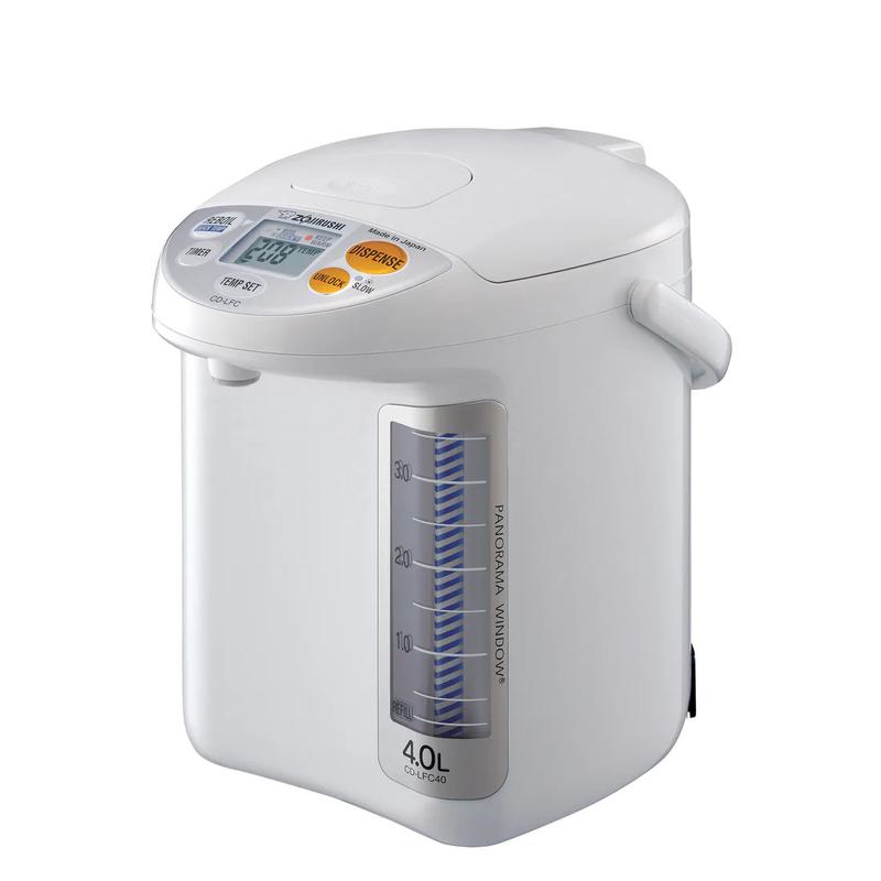 Zojirushi 4L Panorama Window Water Dispensing Pot, White #CD-LFC40